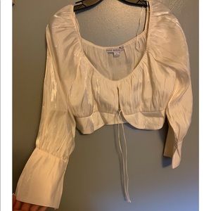 Women’s Peasant Crop Top Size L